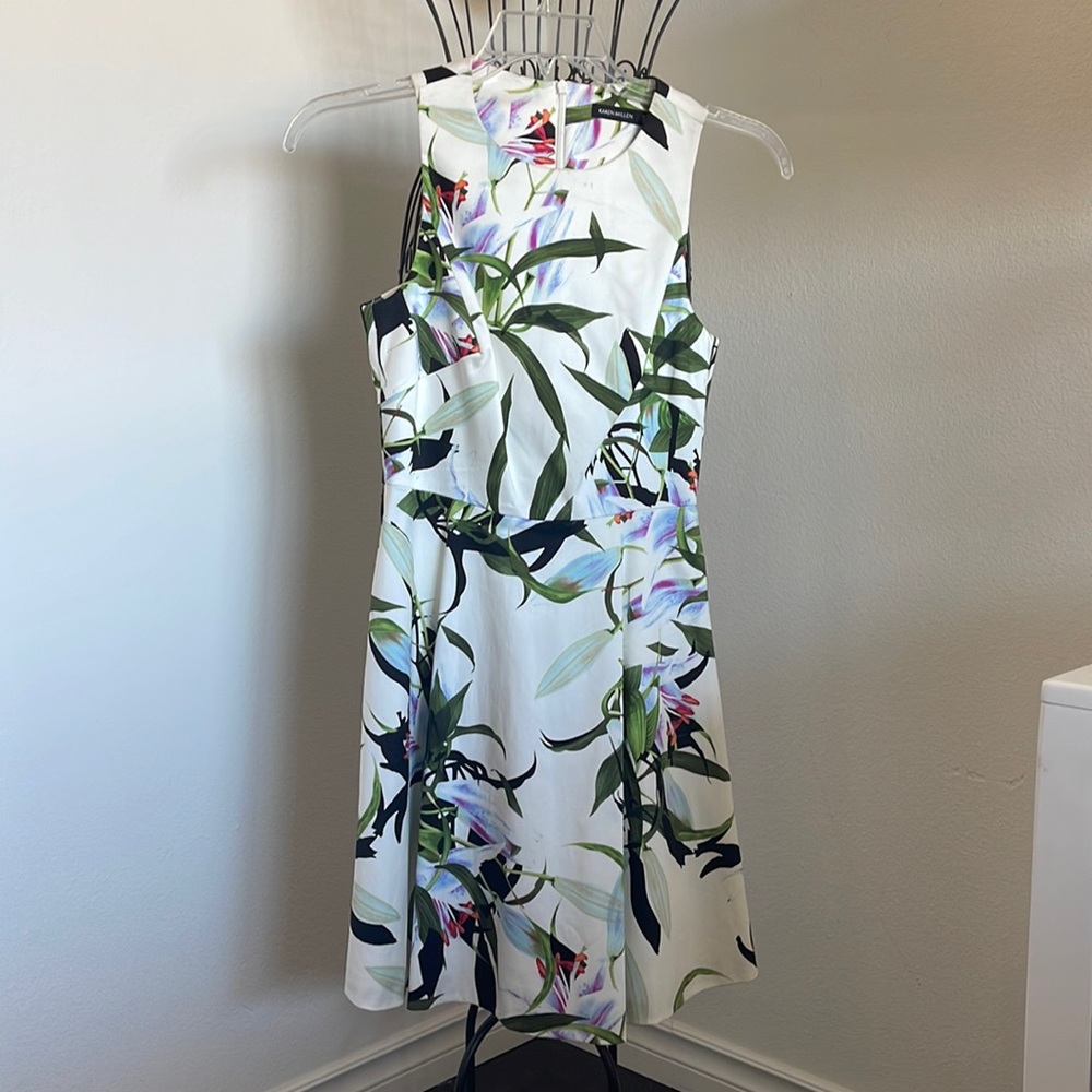 Nicole Miller White Floral Dress